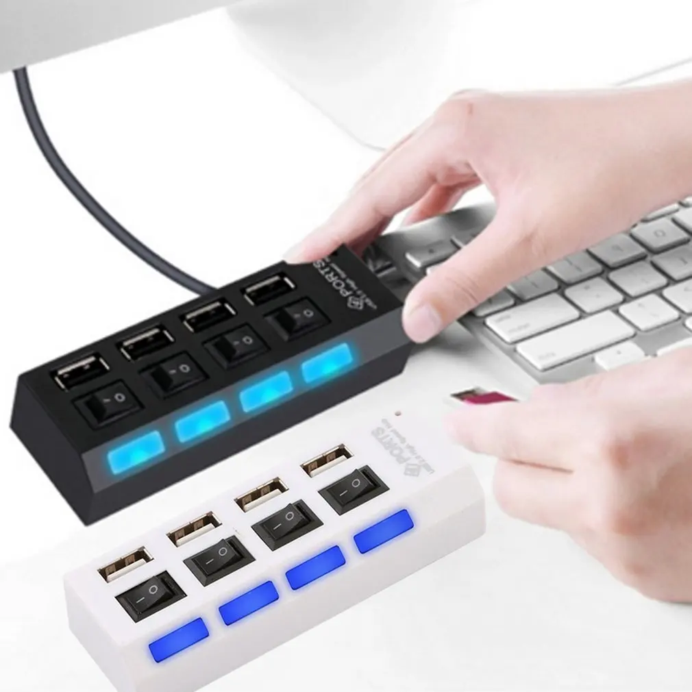 Высокоскоростной 4-портовый концентратор Usb независимый переключатель с