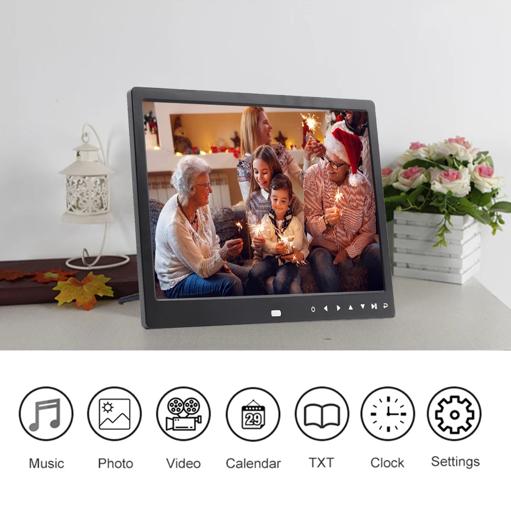 12 дюймовая цифровая фоторамка 1280x800 Полный Функция HD светодиодный электронный