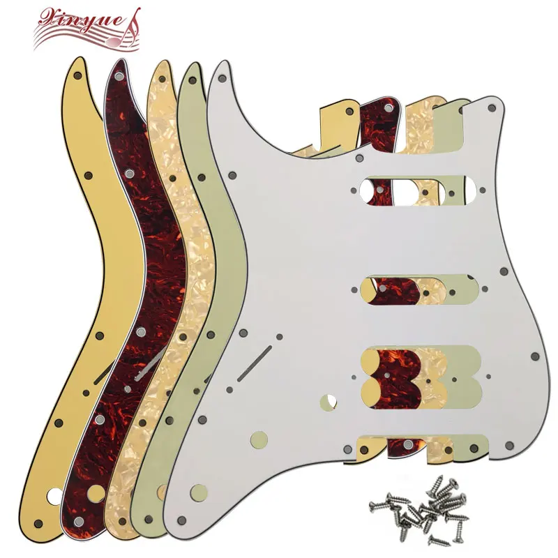 

Xinyue Guitar Parts - For Left Handed US 11 Screw Hole Standard Start Player Hss Guitar Pickguard Double Pickup Screw Hole
