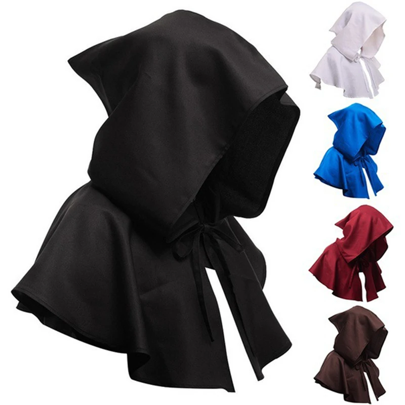 

Parties Cosplay Death Cloak Costumes Halloween Carnival Adults Hooded Cloak Retro Renaissance Priest Witch Wizard Devil Cape Hot