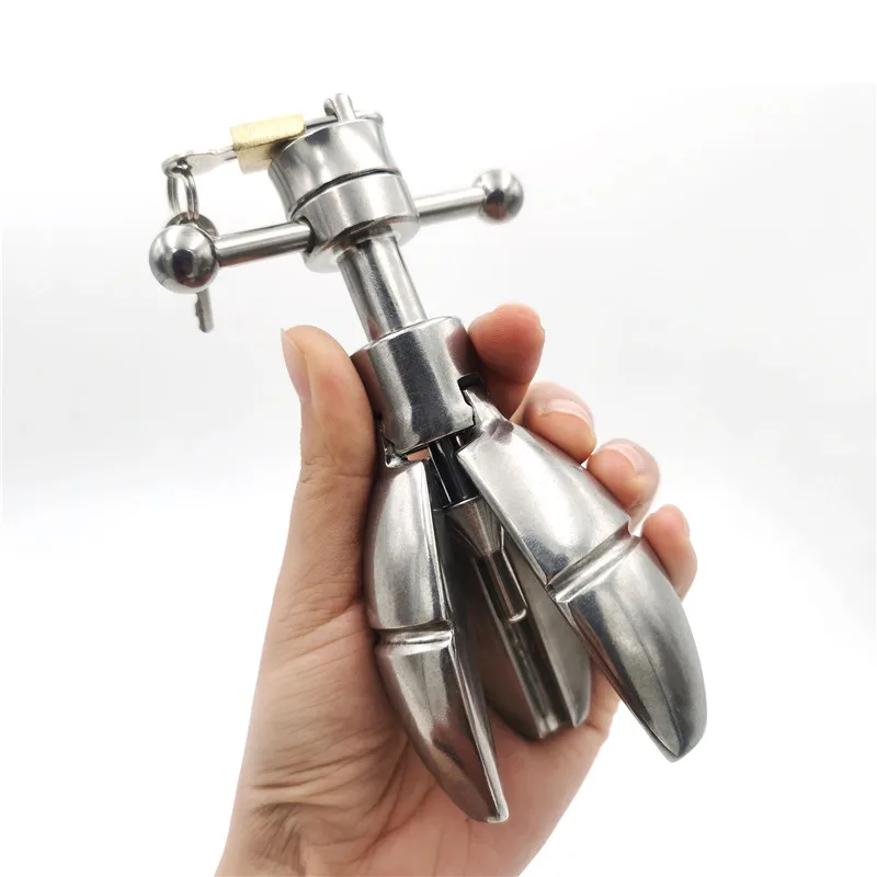 Открывающиеся анальные пробки из нержавеющей стали 304 тяжелый анус с замком и