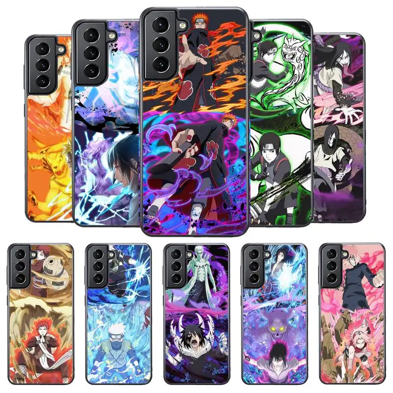 

N-Naruto Akatsuki Kakashi Itachi Phone Case For Samsung S21 s20 s30 s10 s9 s8 s7 s6 s5 note20 ultra plus edge PC&TPU soft Cover