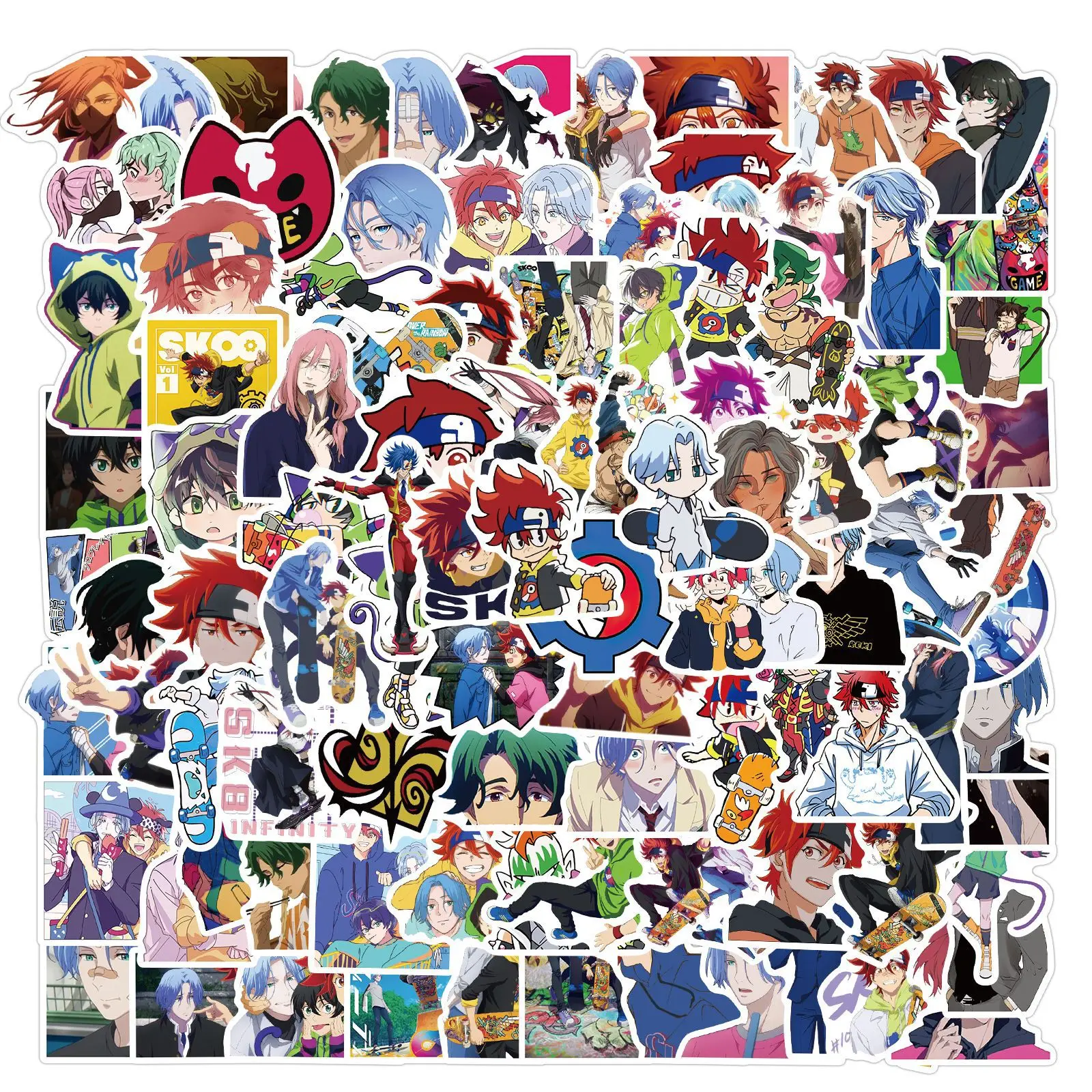 

50/100PCS Cartoon Unlimited Skateboard Anime Graffiti Stickers Dictionary Diary Luggage Laptop PVC Waterproof Stickers