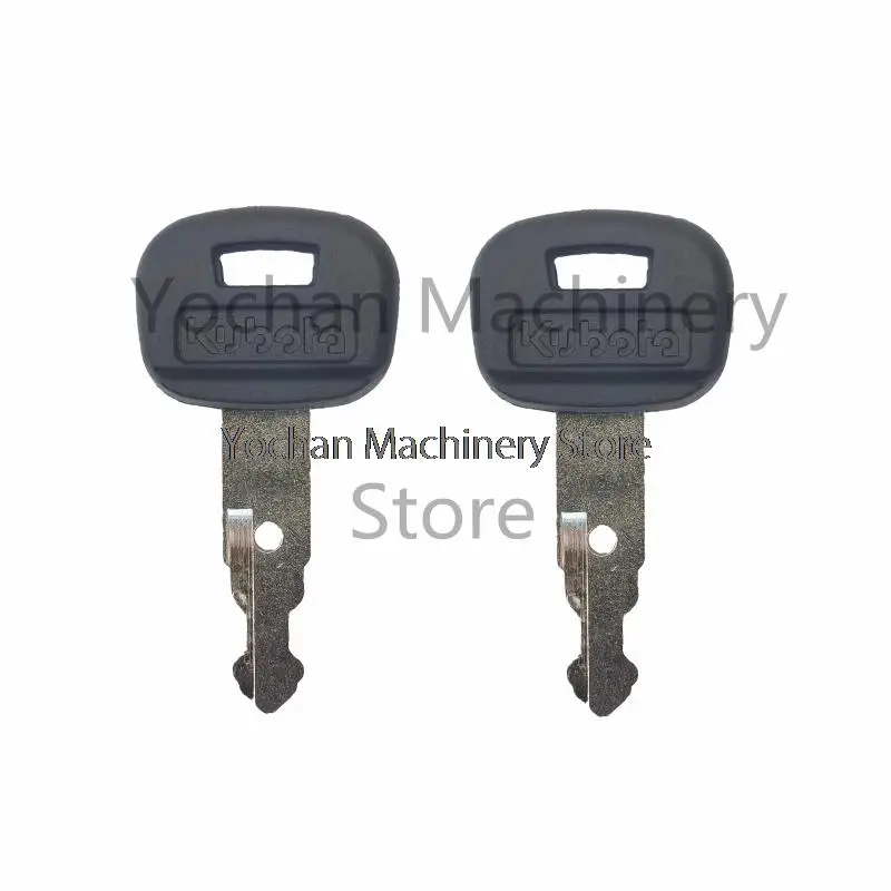 

2 Pcs Starter Lock Ignition Key For Kubota Excavator Accessorie U15/30/135/155/161/163 Digger ELI80-0101 RC411-53933 RC461-53930