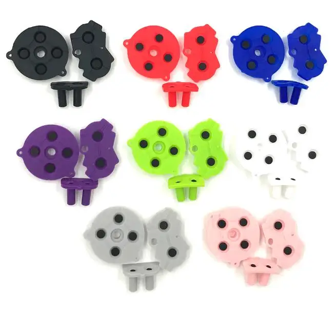 8set Mix rubber pad DIY полный набор корпус Оболочка Чехол ж/проводящая резиновая накладка кнопки для игры мальчик Advance Игровая приставка GBA - Цвет: 8set Mix rubber pad