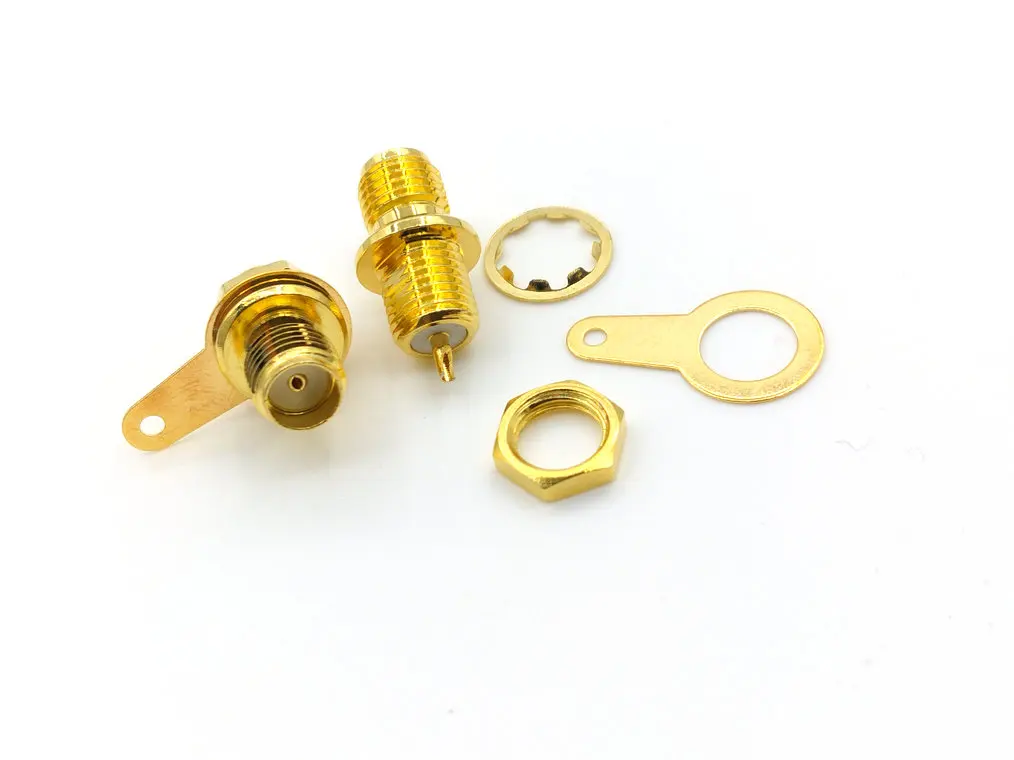 100 шт. медь RF коаксиальный SMA женский Джек радиочастотная панель крепление с