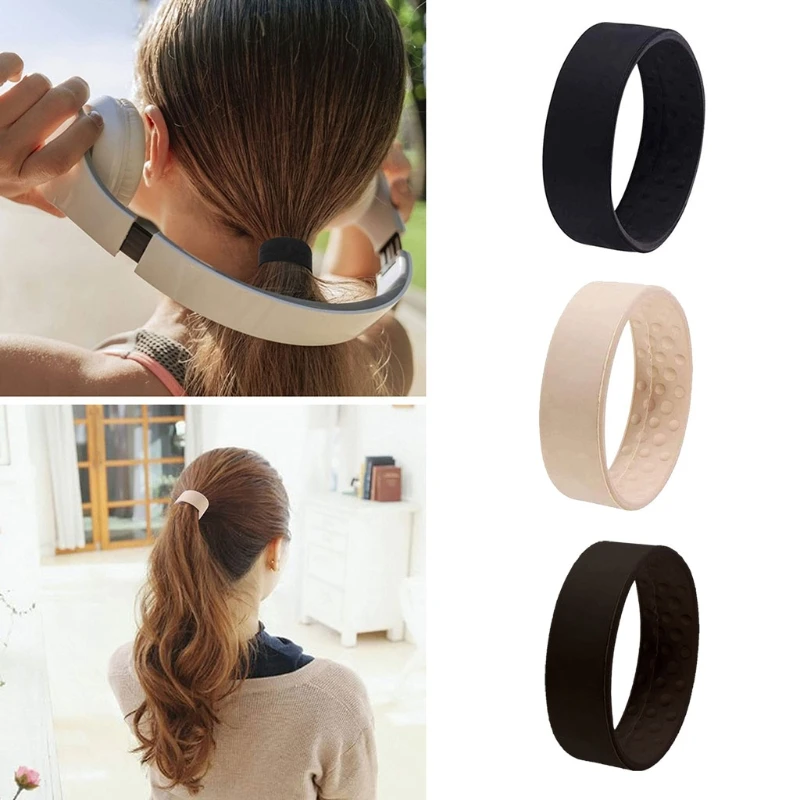

Silicone Foldable Elastic Hairband Women Girls Magic Ponytail Holder Stretch Hair Tie Ponytail Headband Rope Non Slip