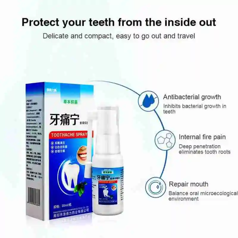 

Toothache Pain Relief Teeth Care Sprays Effective Dental Tooth Pain Prevent Oral Health