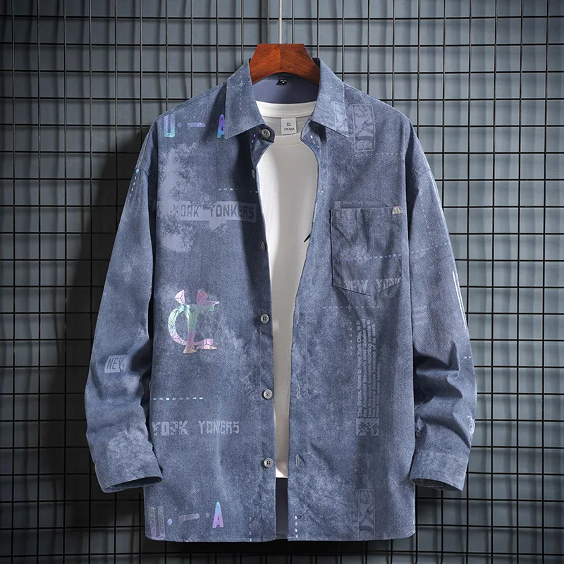 Рубашки для мужчин новинка 2021 модная мужская рубашка с длинным рукавом тонкая в