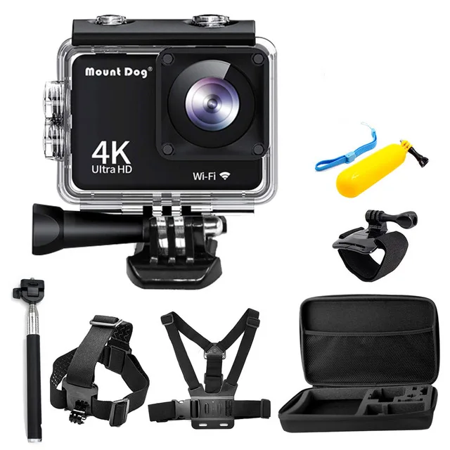 Option 1 Монтажная Спортивная Экшн-камера Ultra HD 4K водонепроницаемая Спортивная камера с дистанционным управлением видео-камера corder DVR камера Подводная Экшн-камера - Цвет: Option 1