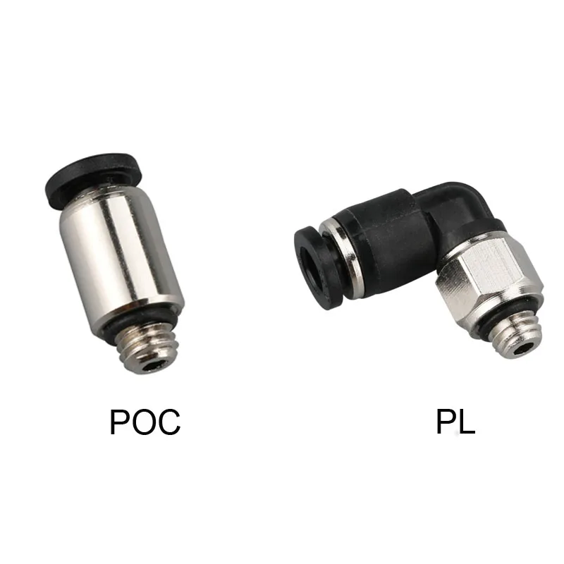 OD 4/6 мм шланг трубки M3/M5 макрокамеры с микро-пневматические фитинги/прямо через