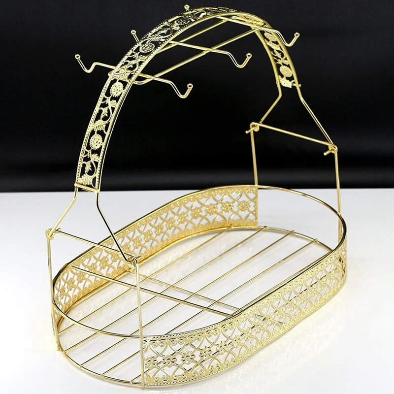 Золотая Большая вместительная стойка для хранения покрытие кофейной чашки