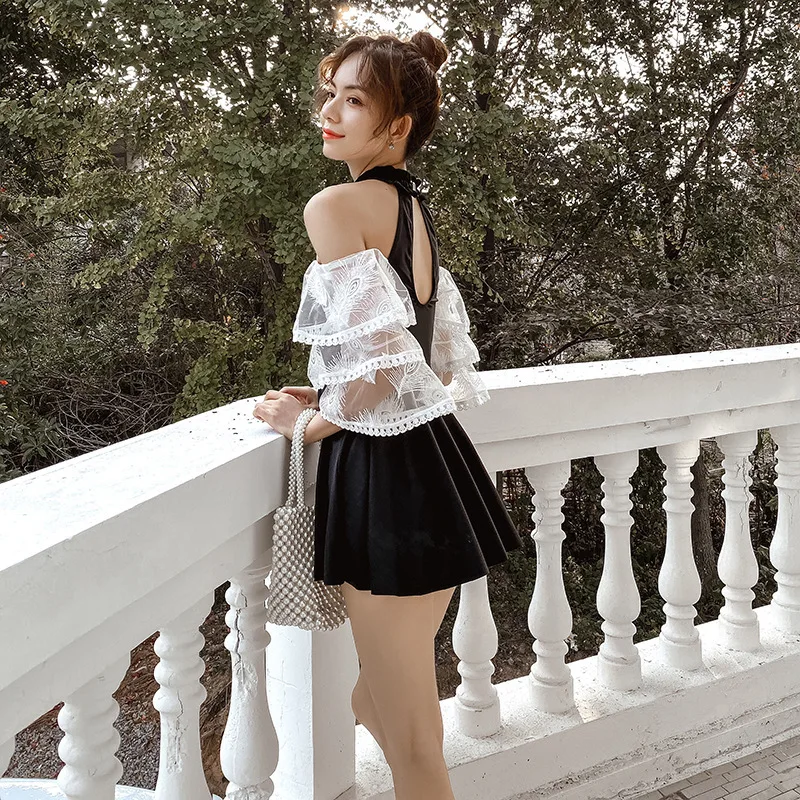 Цельный купальник с топом и защитой облегающие костюмы для живота женский