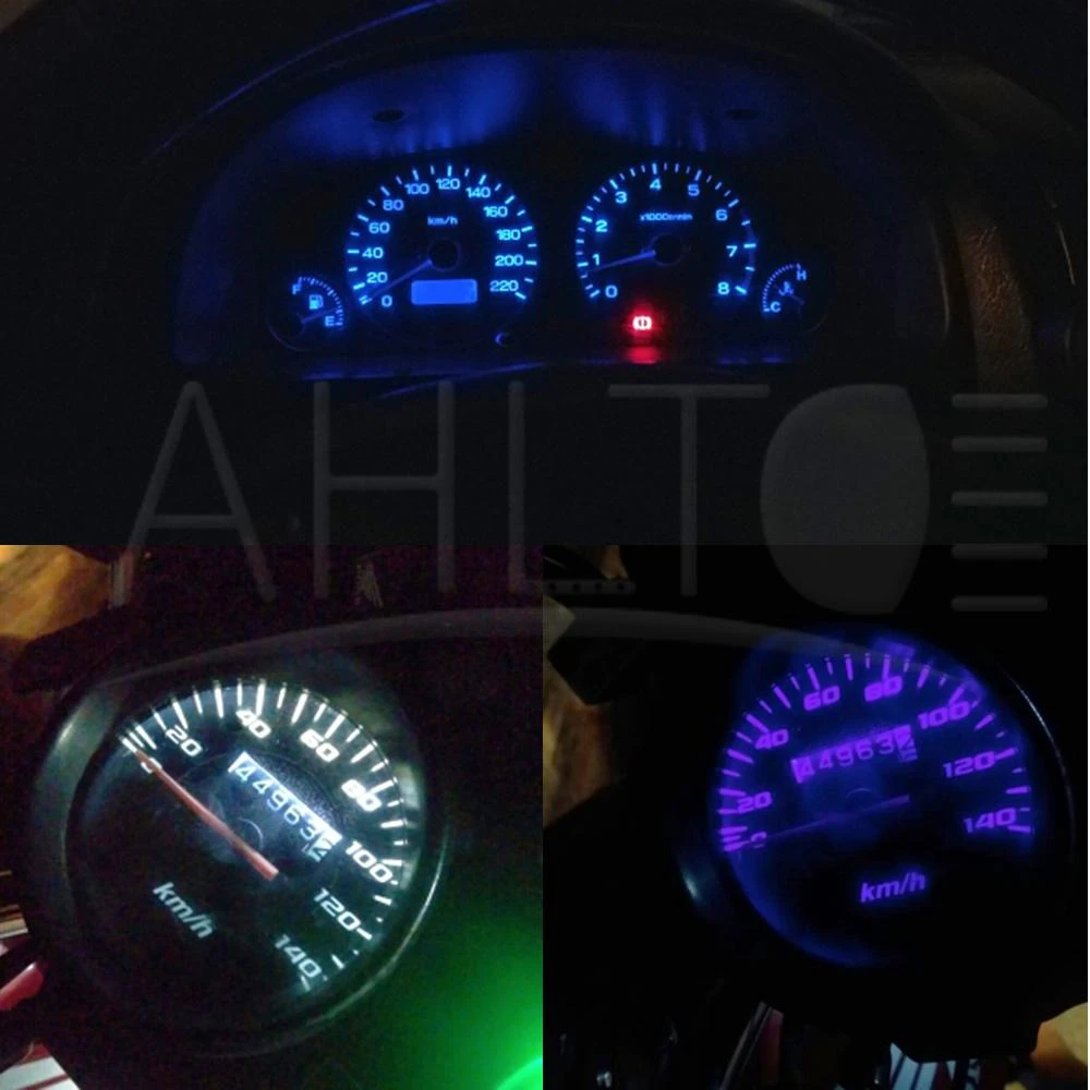 10 шт. Автомобильный светодиодный T10 W5W 5050 5SMD белый красный синий клиновидный
