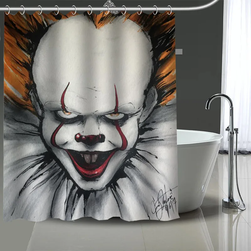 

Horror Stephen King's It Shower Curtains Waterproof Fabric Cloth Bathroom Decoration Supply Washable Bath Room Curtain Douche