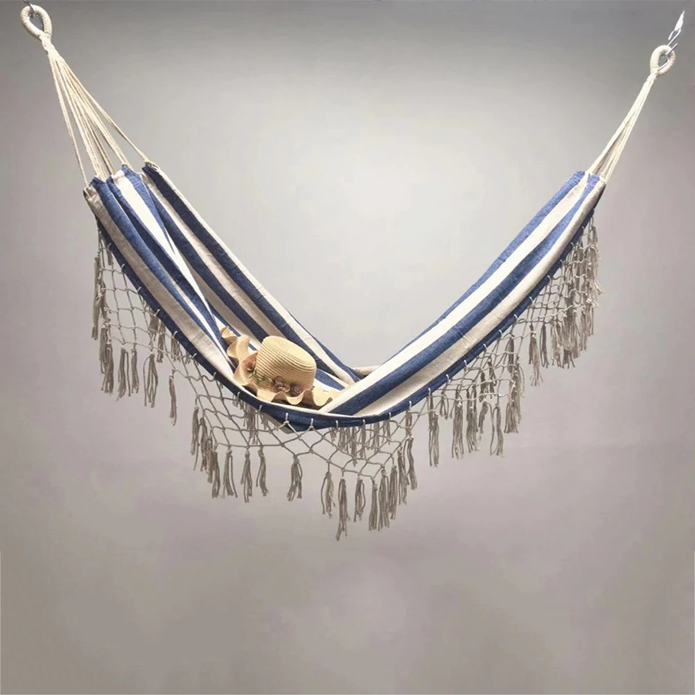 Гамак подвесной из утолщенной холщовой ткани подвесное уличное кресло качели