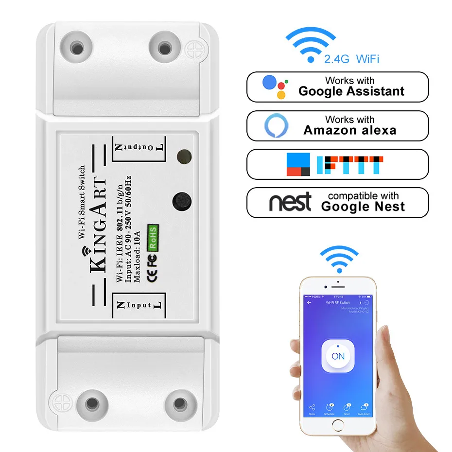 Умный переключатель с поддержкой Wi-Fi iOS/Android OS дистанционное управление через