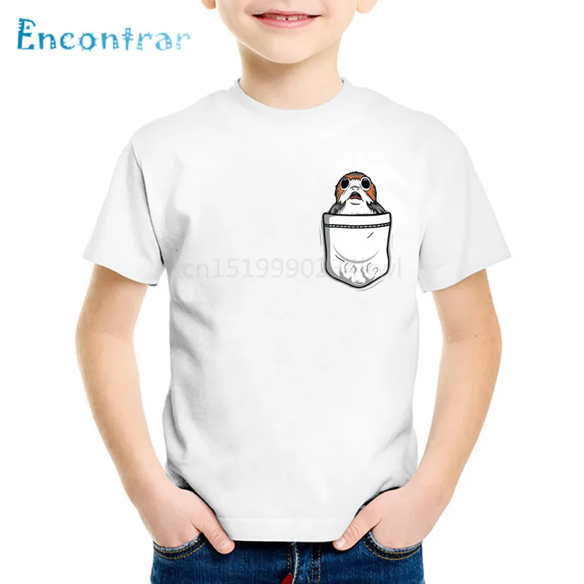 Детские смешные футболки с принтом звезд войны карманами детские летние