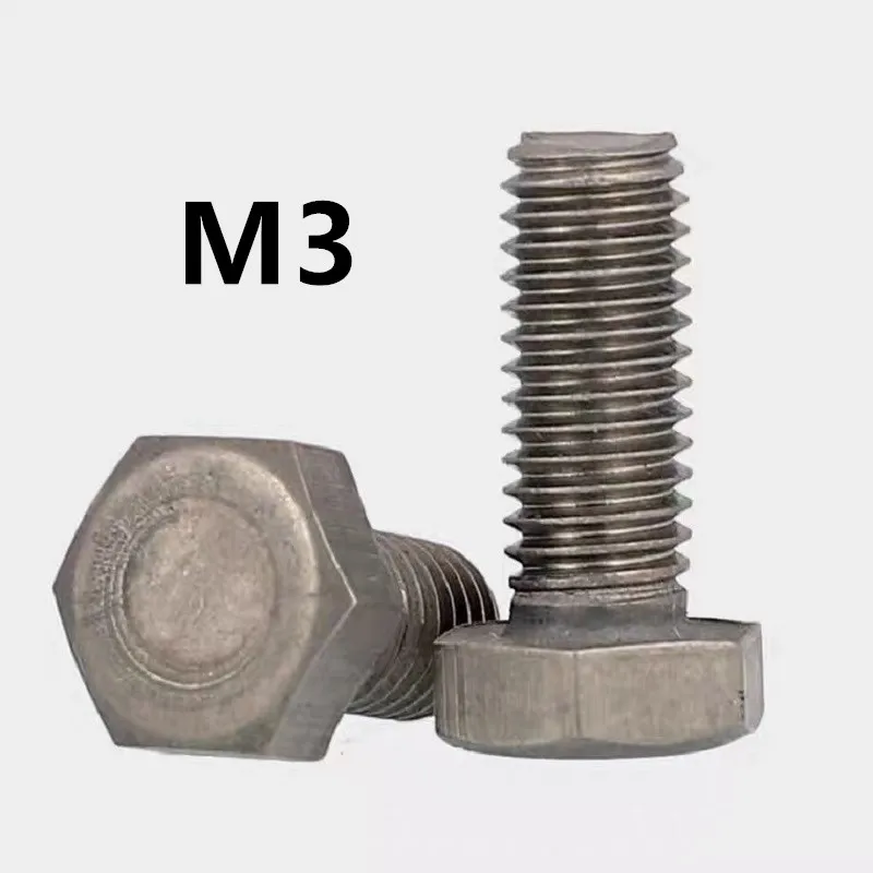 

20pcs/lot DIN933 M3x6/8/10/12/15/20/25/30/35/40mm GB5783 Titanium hex bolt Ti bolts GR2