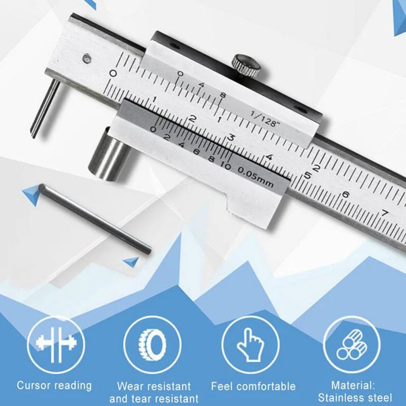 200 мм параллельный калибровочный штангенциркуль из нержавеющей стали