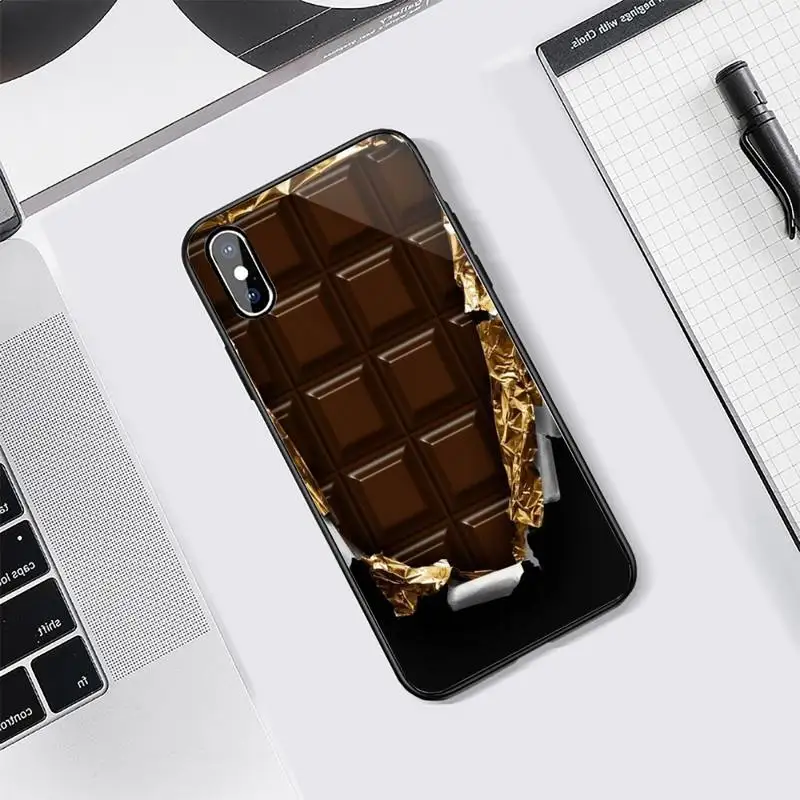 

Funny Chocolate Russian Phone Case Tempered glass For iphone 5C 6 6S 7 8 plus X XS XR 11 PRO MAX