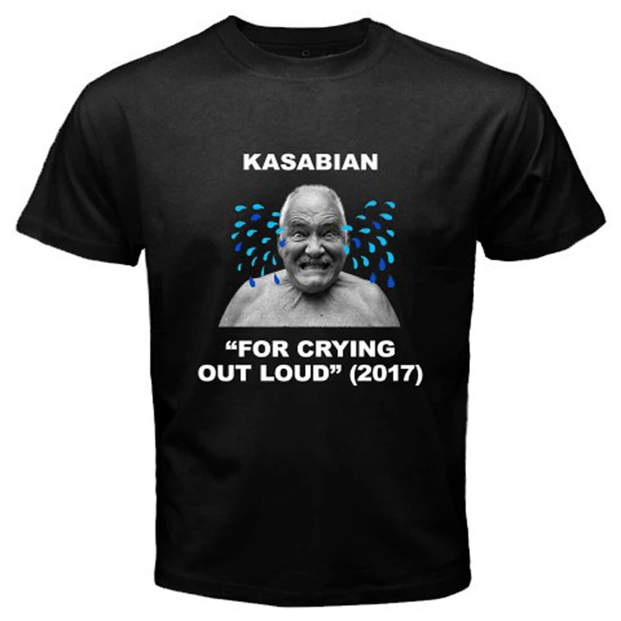 Мужская черная футболка с принтом Kasabian для плача Loud 2020 дышащая размера S