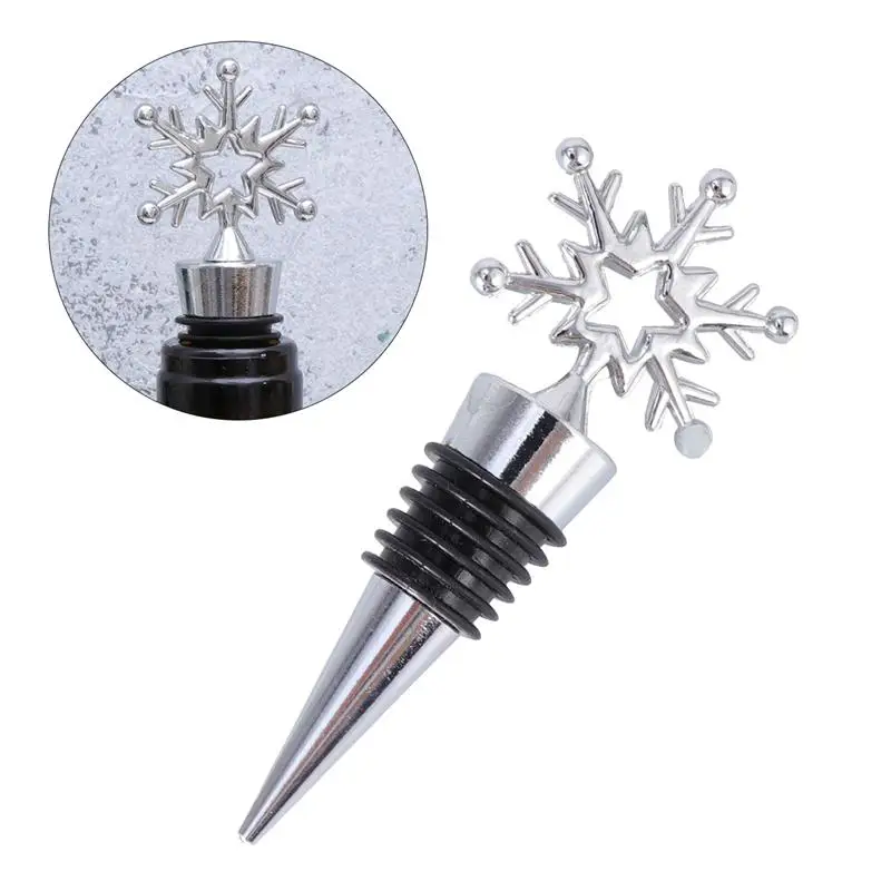 

Wine Stopper Zinc Alloy Creative Snowflake Wine Cork Bottle Plug Beverage Stoppers for Bar Party Home Restaurant