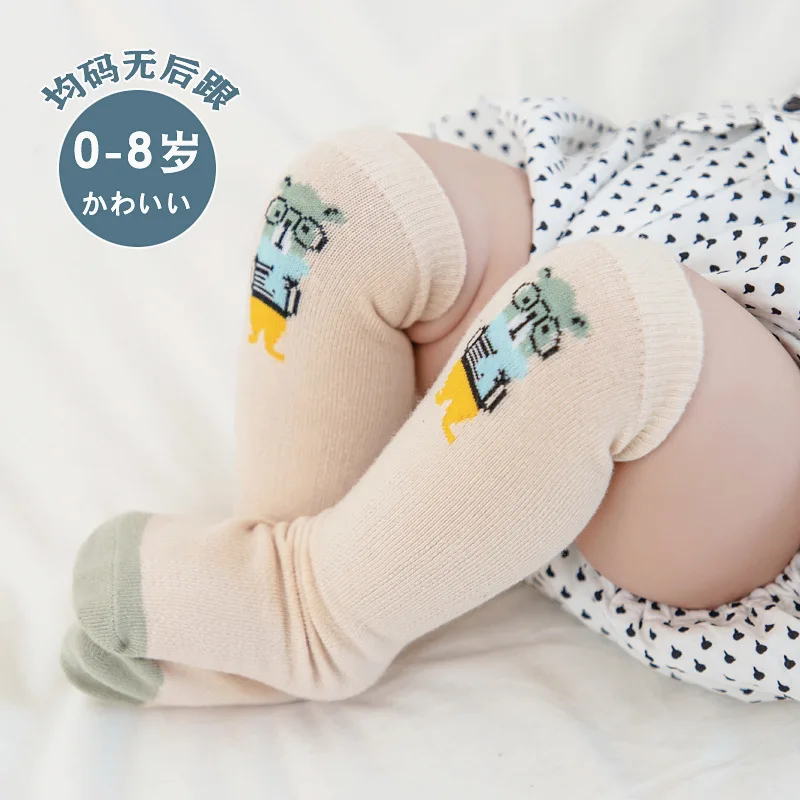 

Новые детские хлопковые носки для младенцев милые корейские Дизайнерские Длинные носки без пятки для девочек Мультяшные прямые трендовые ...