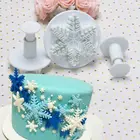 3 шт. Рождественская Снежинка Плунжер резак форма торт с помадной глазурью, поделки из сахара декоративные инструменты кухонные аксессуары