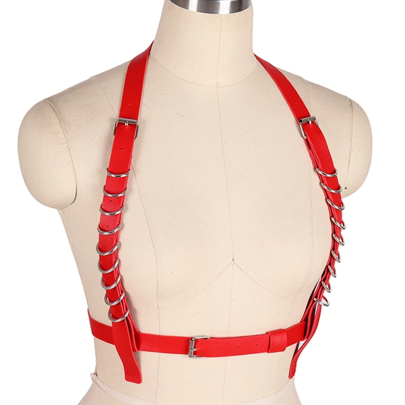 Женский кожаный ремень безопасности клетка бюстгальтер женское белье панк