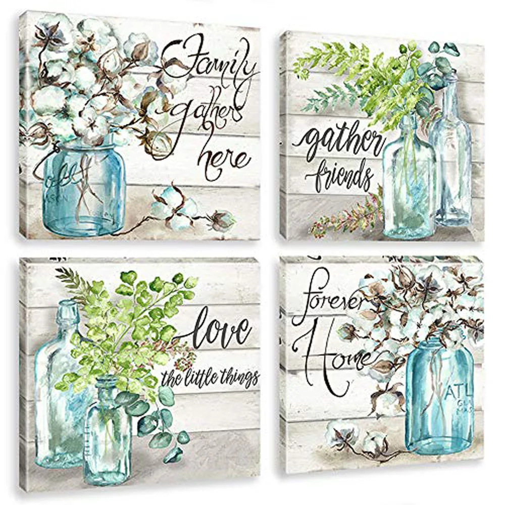 4 шт. настенные картины Орхидея | Дом и сад