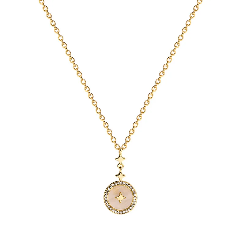 

New fashion ethnic design sense clavicle necklace celebrity female titanium steel jewelry