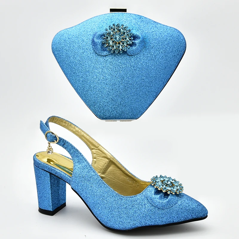 Новейший дизайн Свадебные комплекты из итальянских туфель и сумочки в