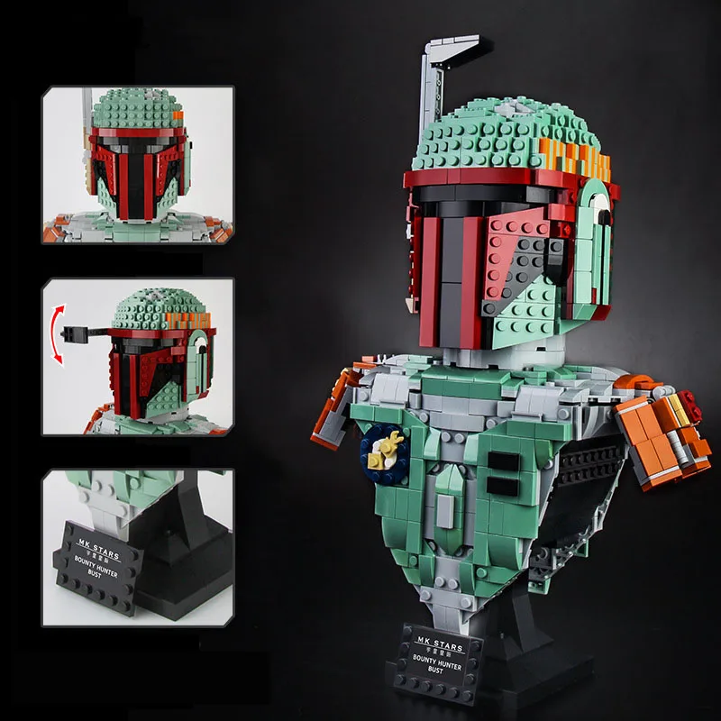 

Star Wars Building Blocks Darth Vader Stormtrooper Portrait Model Bricks Bounty Hunter Assembly Toys For Kids Birthday Gift