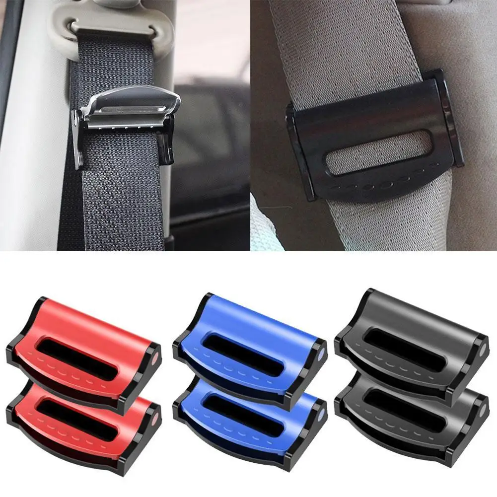 

2 шт./компл. Универсальное автомобильное сиденье Зажим для ремня Регулируемая безопасная металлическая пряжка пластиковый эластичный зажи...
