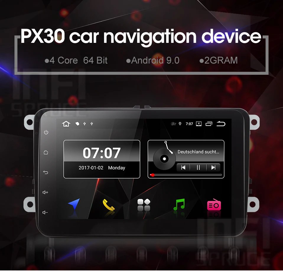 PX30 автомобильный Радио dvd-плеер для vw golf tiguan polo для Skoda Fabia octavia Superb Yeti Автомобильный gps навигатор стерео 2 din