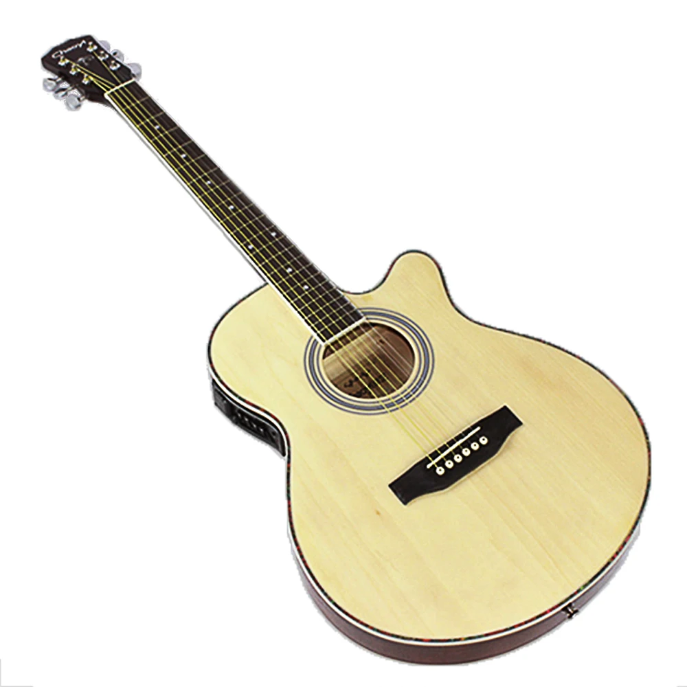 

Electric Acoustic Guitar 40 inch Folk Guitar Pick up Steel Strings Wood Blue White Sunset Blue Black Profession Guitarra