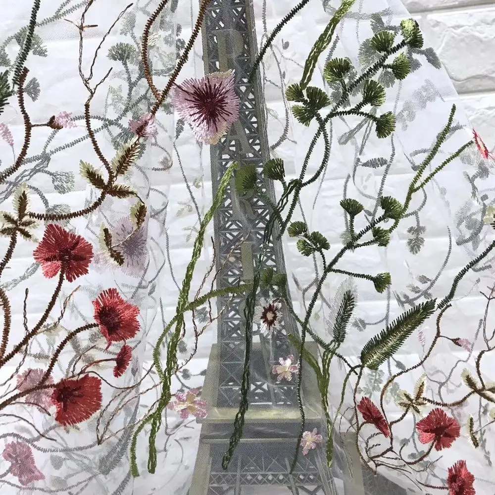 5 ярдов новейшая африканская кружевная ткань белое высокое качество Тюль Вышивка