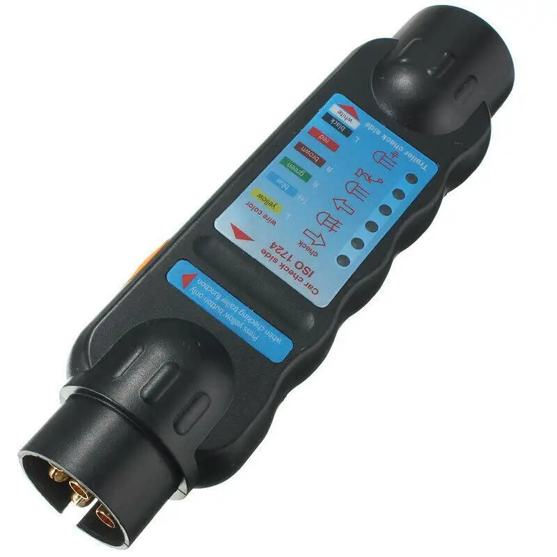 DC 12V 7 Pin буксировочная вилка караван разъем пластиковые диагностические инструменты прицеп электрика светильник тестер разъема(без батареи