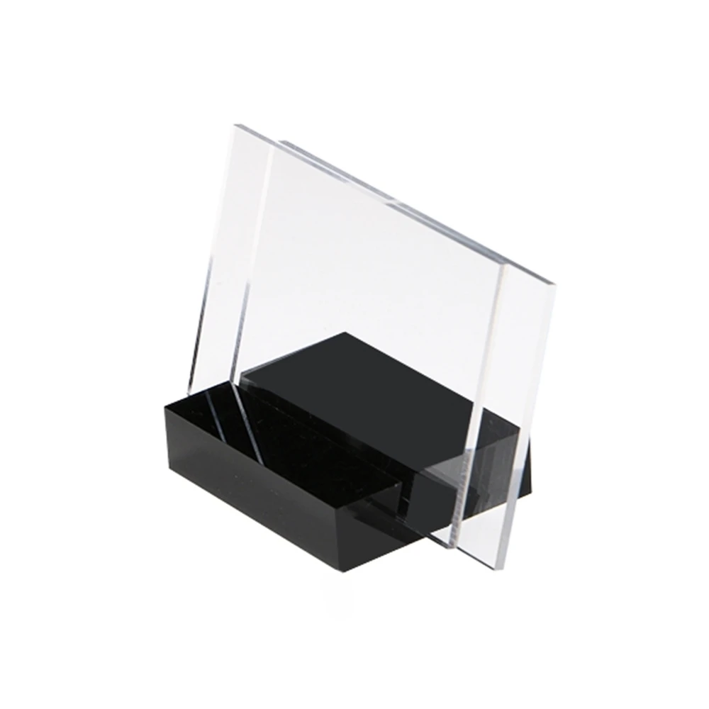 

55*85mm Mini Sign Display Holder Price Card Tag Label Stand Horizontal View Sign Displayed Color Black Based Label Holder Stand
