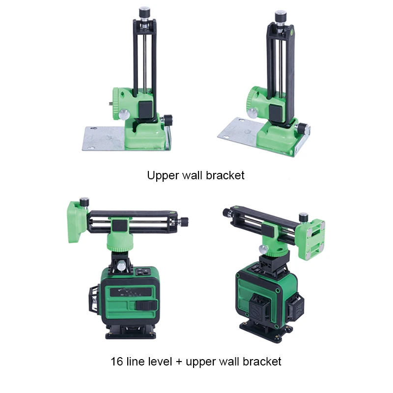 360 лазерный уровень зеленый светильник 16 линий прикрепляемый инструмент 3D