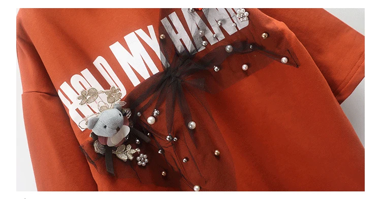 Весенне-летняя футболка для девочек Детская длинная Модные топы детей уличная