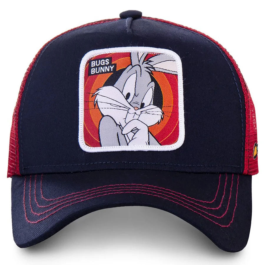 Кепка Багз Банни сетчатая летняя бейсболка для женщин и мужчин красная Снэпбэк с