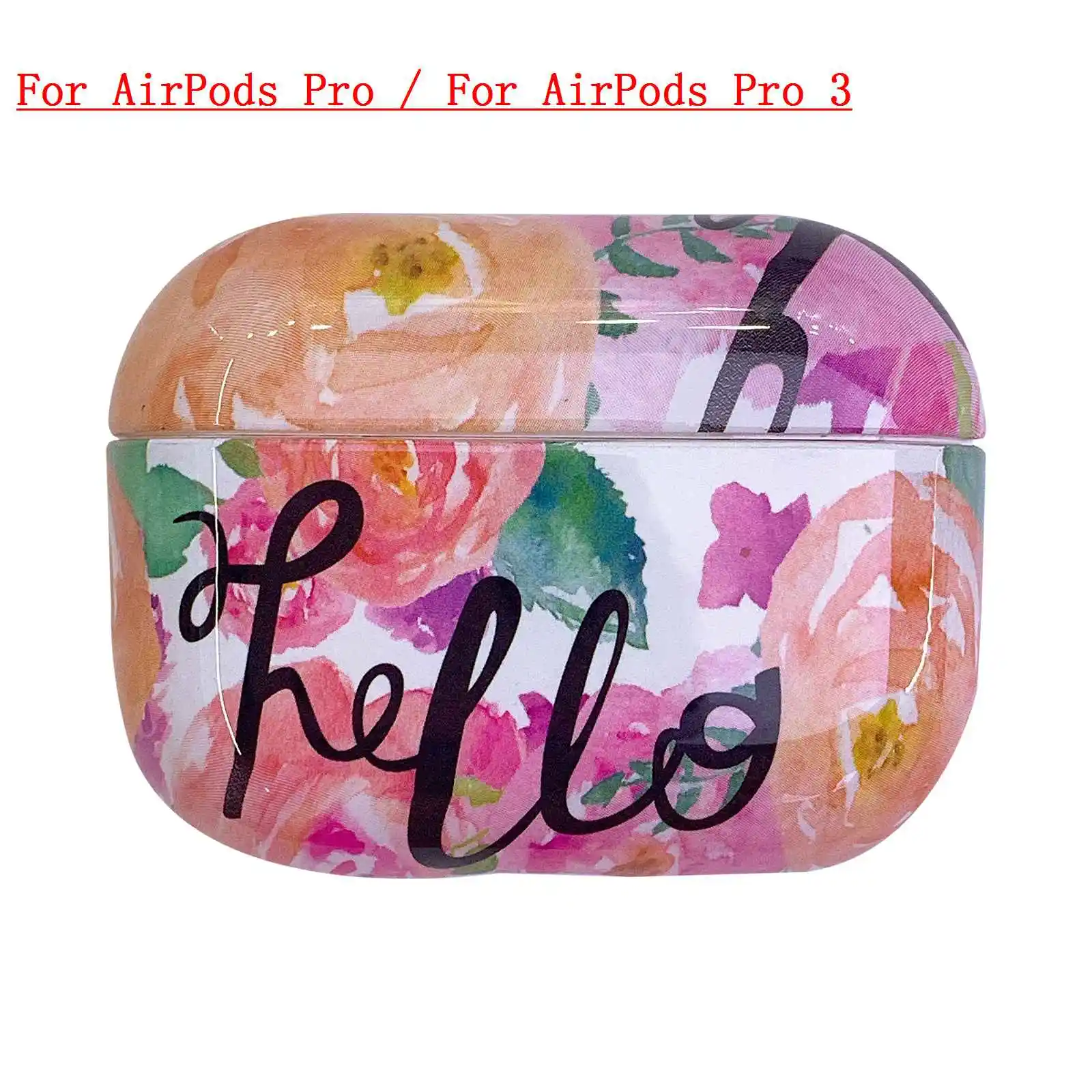 B2 For AirPods Pro Для AirPods Pro для переноски 1/2/3 чехол роскошный цветной чехол с цветочным рисунком для AirPods Беспроводной наушники чехол жесткий чехол fundas - Цвет: B2 For AirPods Pro