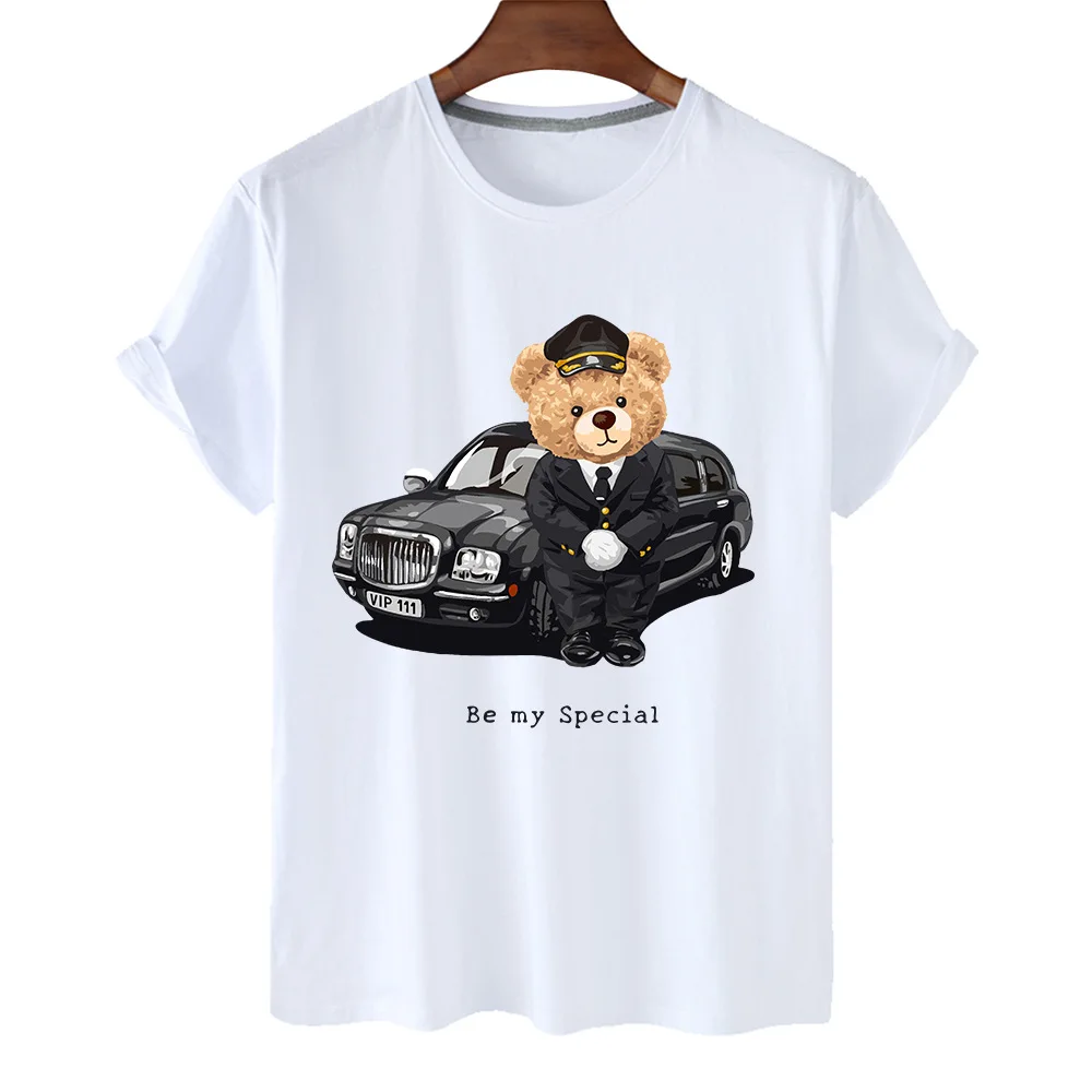 

100% Cotton Didi Bear Short-sleeved T-shirt Women 2021 Summer Casual Short-sleeved Couple Oversized T-shirt Ladies Shirt S-4XL