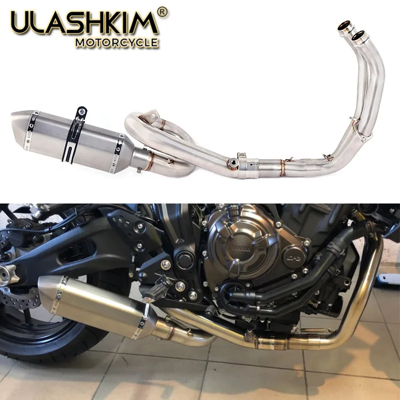 

Motorcycle Exhaust Modified Front Pipe Muffler Full System Slip On For yamaha FZ-07 MT-07 FZ 07 MT 07 2014-2017 XSR700 2014-2019