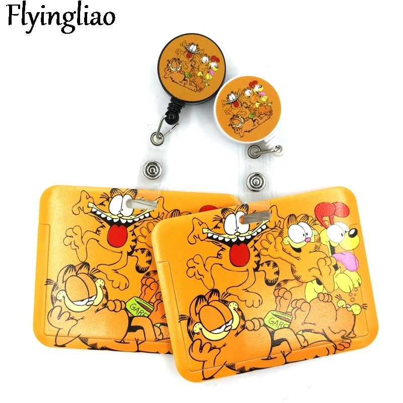 

Garfield Cat Art Cartoon Anime Fashion Lanyards Bus ID Name Work Card Holder Accessories Decorations Kids Gifts