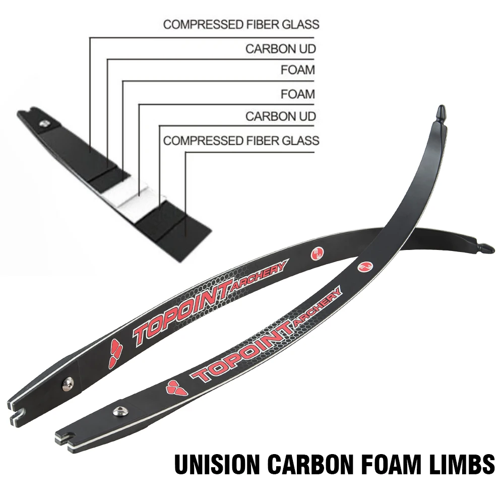 

Изогнутый лук конечностей 66/68/70-дюймовый сенсорный экран, углерод/пена конечностей 22-48lbs, совместимый для 25» Riser для взрослых