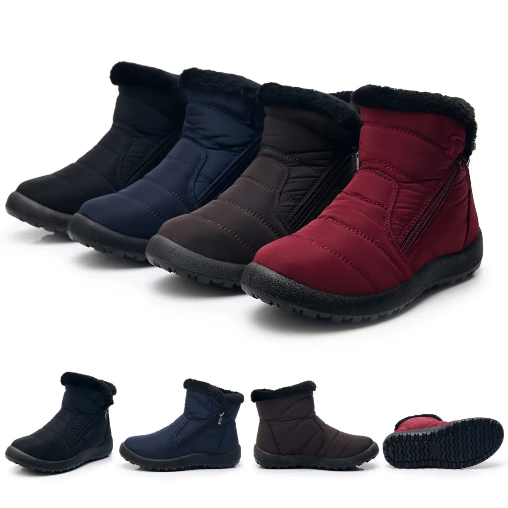 Женские ботинки осенне зимние женские короткие ботильоны водонепроницаемая