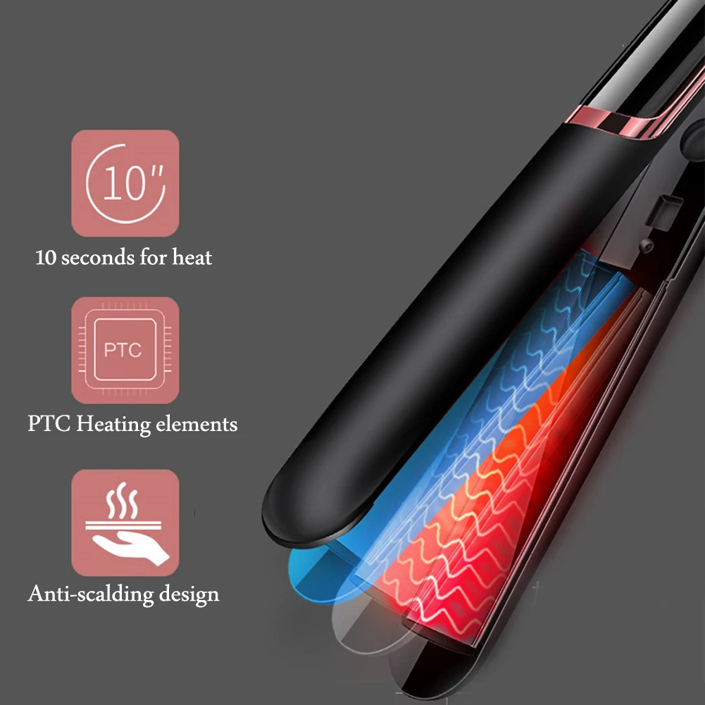 Профессиональные гладкие двухканальные волосы плоские отрицательные